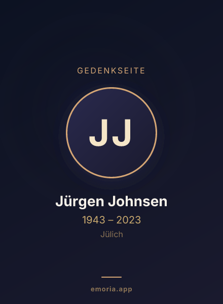 Gedenkportrait von Jürgen Johnsen