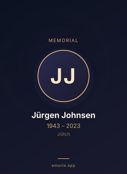 Memorial portrait of Jürgen Johnsen