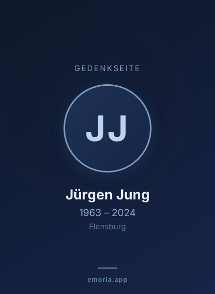 Gedenkportrait von Jürgen Jung