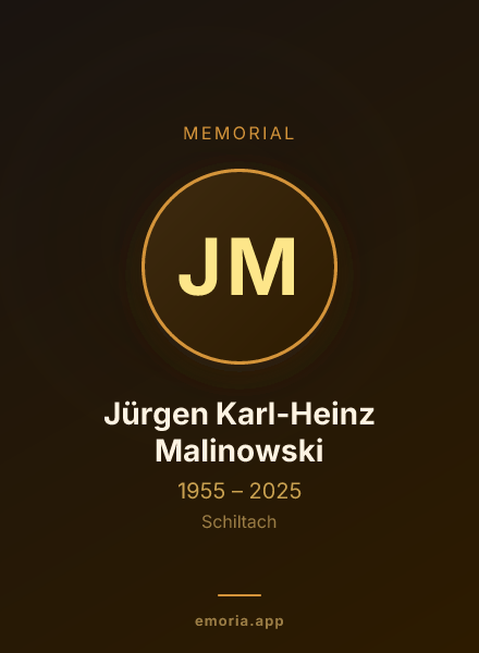 Memorial portrait of Jürgen Karl-Heinz Malinowski