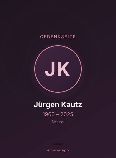 Gedenkportrait von Jürgen Kautz