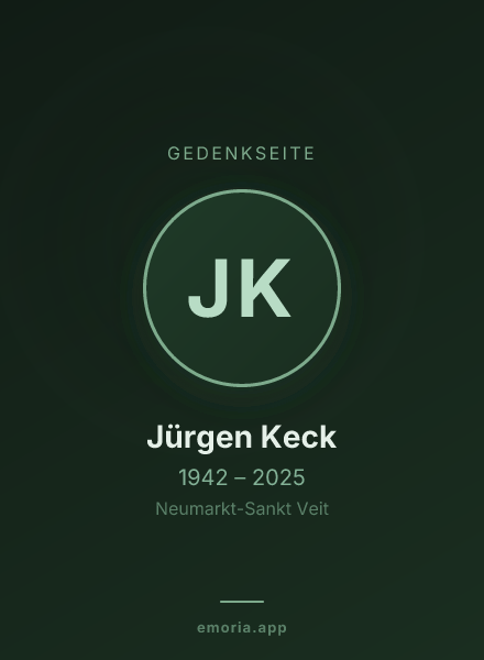 Gedenkportrait von Jürgen Keck