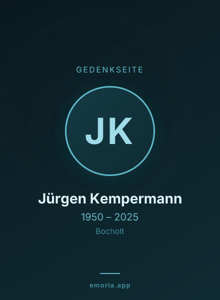 Gedenkportrait von Jürgen Kempermann