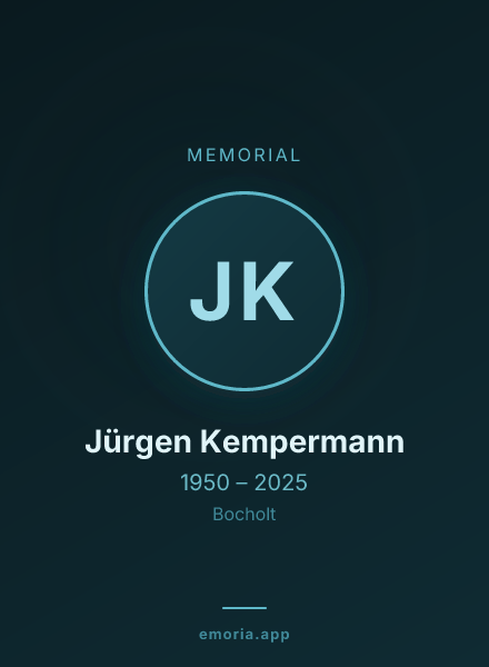 Memorial portrait of Jürgen Kempermann