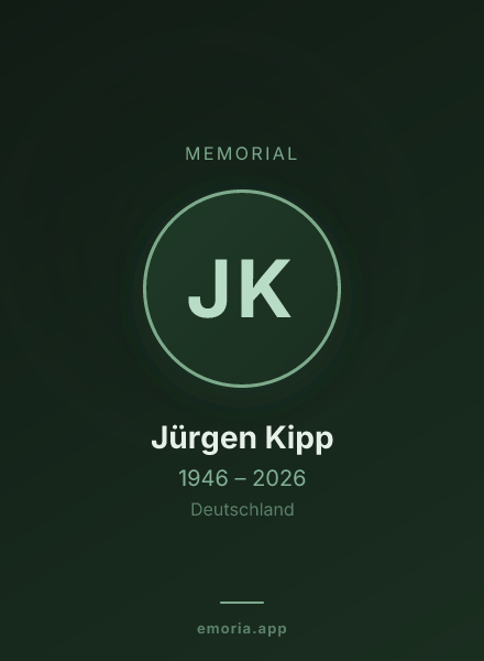 Memorial portrait of Jürgen Kipp