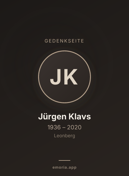 Gedenkportrait von Jürgen Klavs