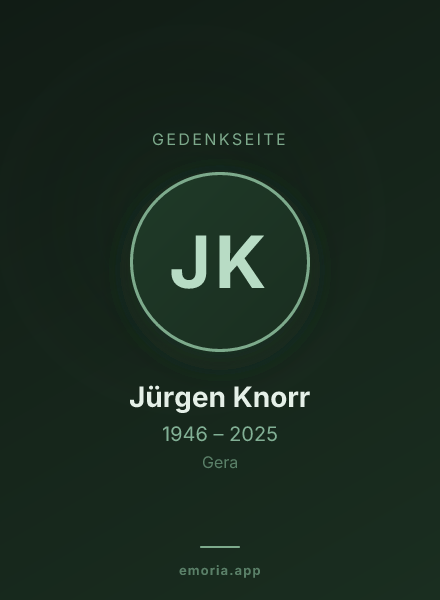 Gedenkportrait von Jürgen Knorr