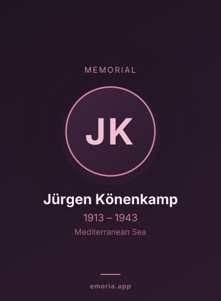 Memorial portrait of Jürgen Könenkamp