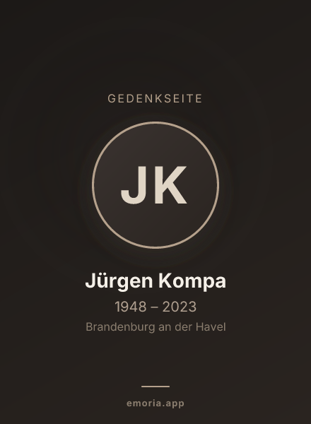 Gedenkportrait von Jürgen Kompa