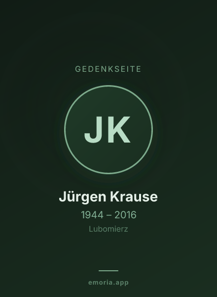 Gedenkportrait von Jürgen Krause