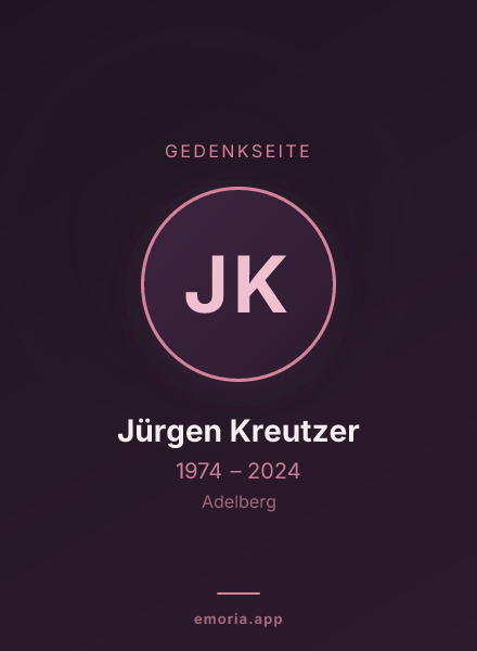 Gedenkportrait von Jürgen Kreutzer