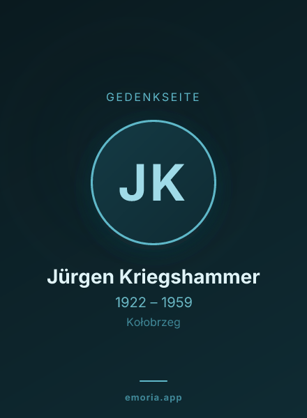 Gedenkportrait von Jürgen Kriegshammer