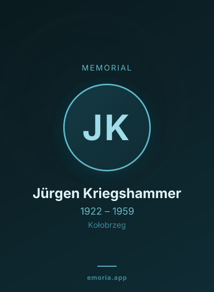 Memorial portrait of Jürgen Kriegshammer
