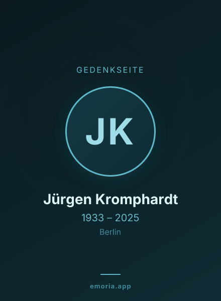 Gedenkportrait von Jürgen Kromphardt
