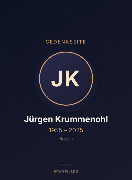 Gedenkportrait von Jürgen Krummenohl