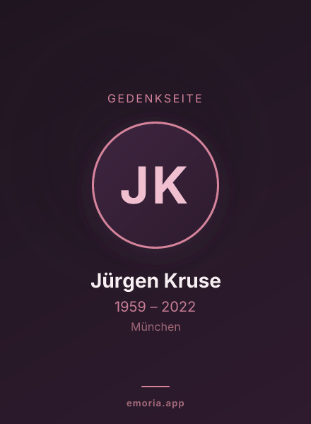 Gedenkportrait von Jürgen Kruse