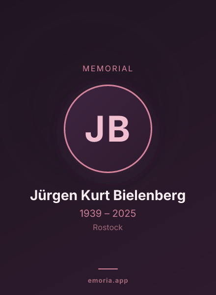 Memorial portrait of Jürgen Kurt Bielenberg