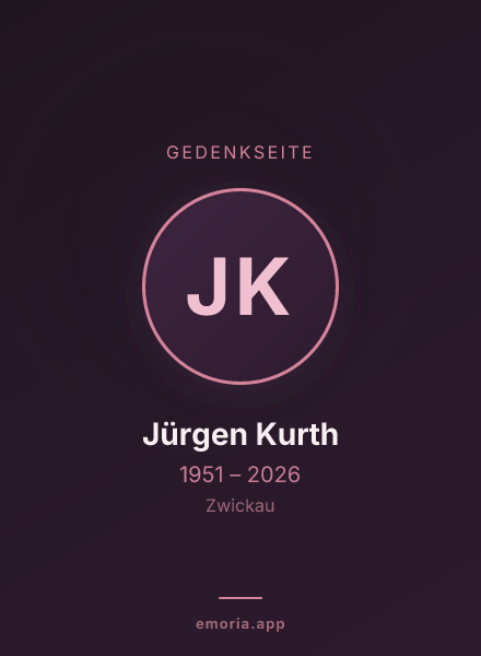Gedenkportrait von Jürgen Kurth