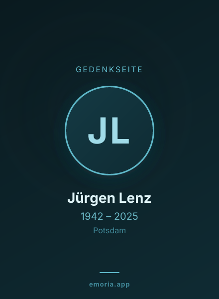 Gedenkportrait von Jürgen Lenz