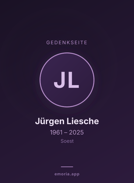 Gedenkportrait von Jürgen Liesche