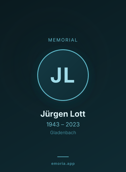 Memorial portrait of Jürgen Lott