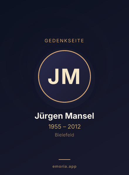 Gedenkportrait von Jürgen Mansel