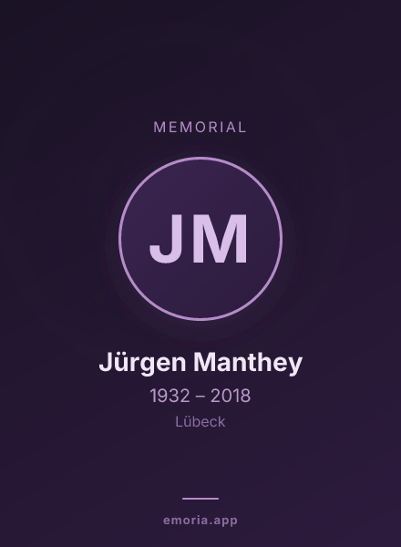 Memorial portrait of Jürgen Manthey