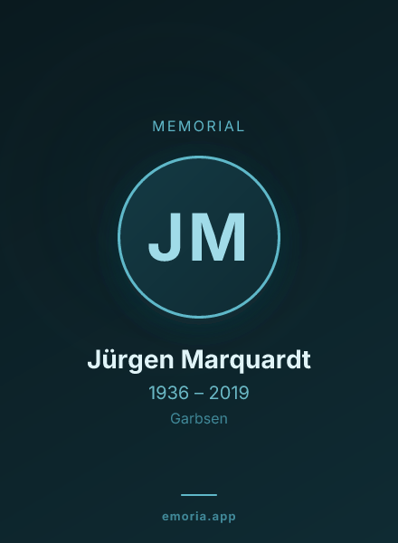 Memorial portrait of Jürgen Marquardt