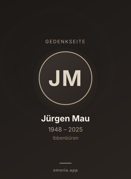 Gedenkportrait von Jürgen Mau
