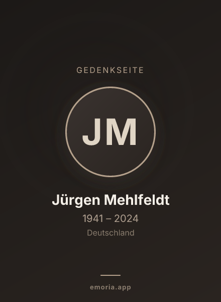Gedenkportrait von Jürgen Mehlfeldt