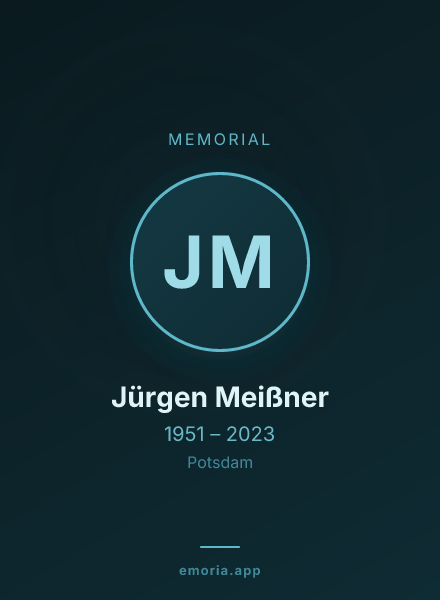 Memorial portrait of Jürgen Meißner