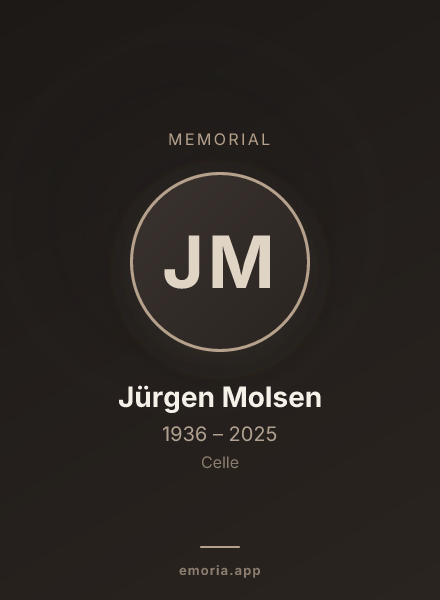 Memorial portrait of Jürgen Molsen