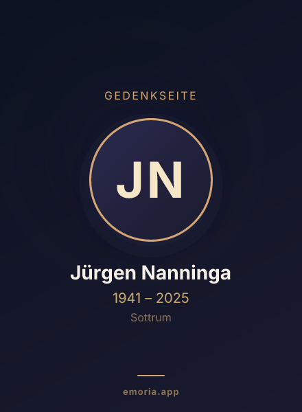 Gedenkportrait von Jürgen Nanninga