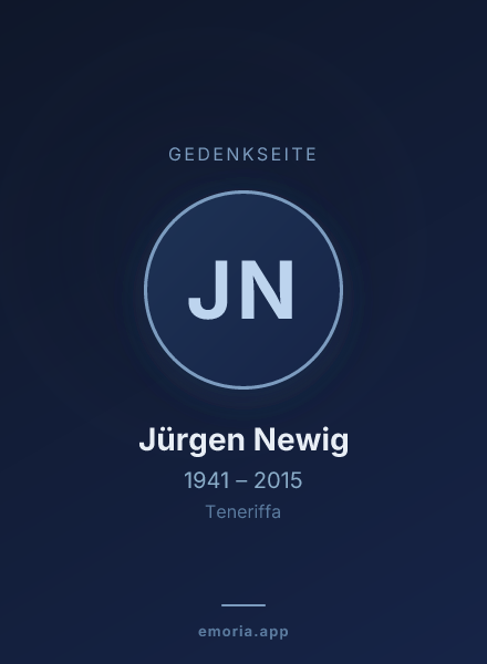 Gedenkportrait von Jürgen Newig