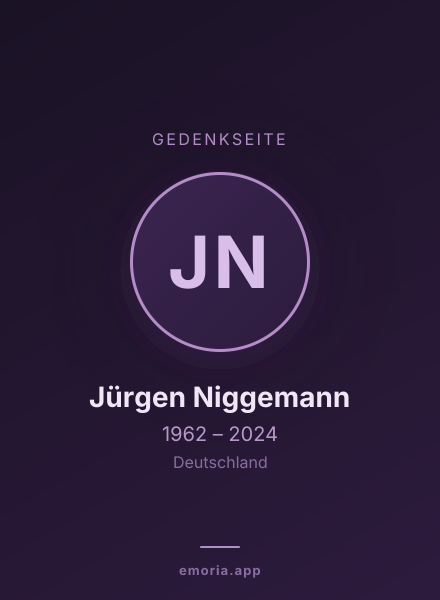 Gedenkportrait von Jürgen Niggemann