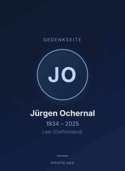 Gedenkportrait von Jürgen Ochernal