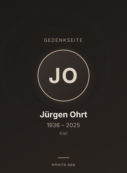Gedenkportrait von Jürgen Ohrt