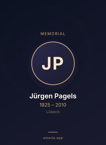 Memorial portrait of Jürgen Pagels