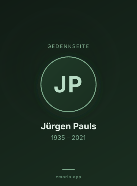 Gedenkportrait von Jürgen Pauls