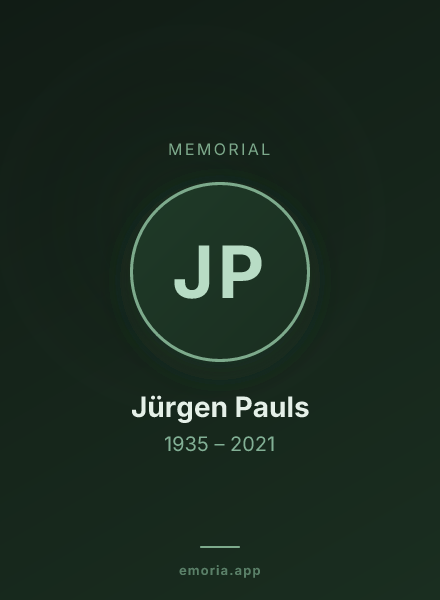 Memorial portrait of Jürgen Pauls