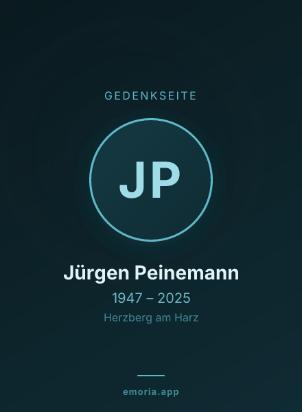 Gedenkportrait von Jürgen Peinemann