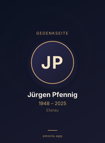 Gedenkportrait von Jürgen Pfennig