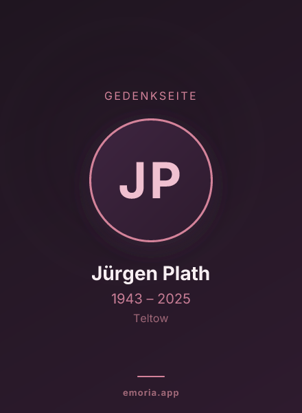 Gedenkportrait von Jürgen Plath