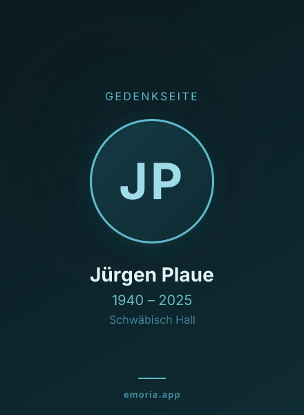 Gedenkportrait von Jürgen Plaue
