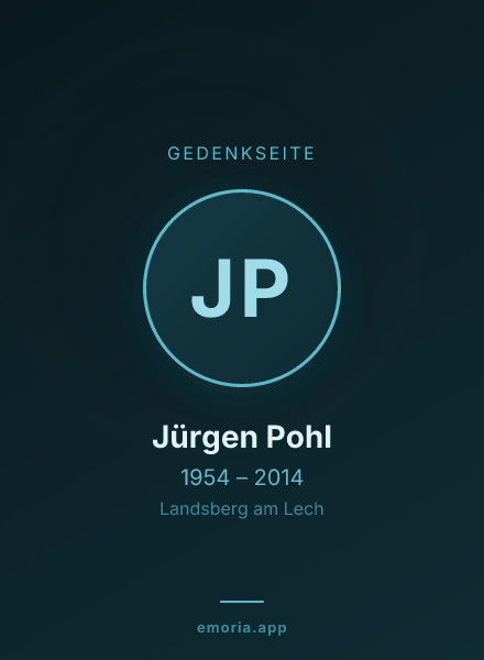 Gedenkportrait von Jürgen Pohl