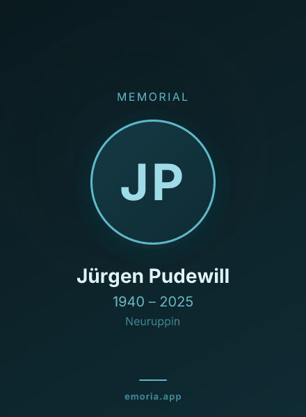 Memorial portrait of Jürgen Pudewill