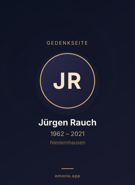 Gedenkportrait von Jürgen Rauch