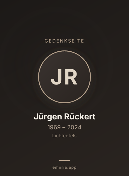 Gedenkportrait von Jürgen Rückert