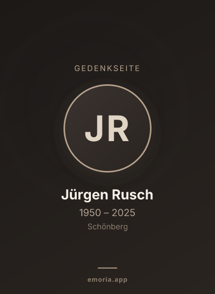 Gedenkportrait von Jürgen Rusch