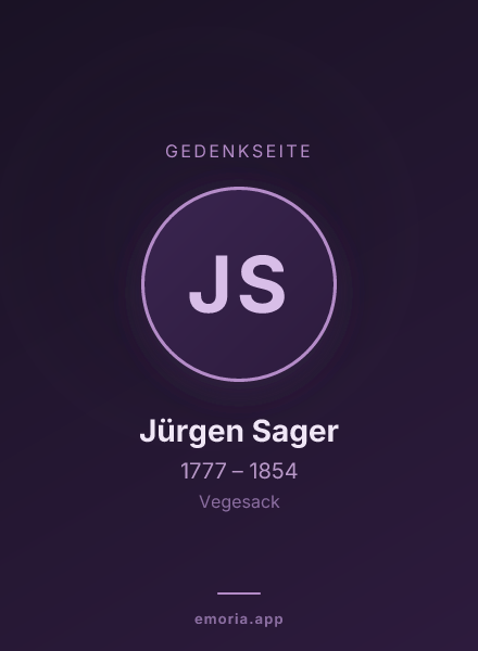 Gedenkportrait von Jürgen Sager